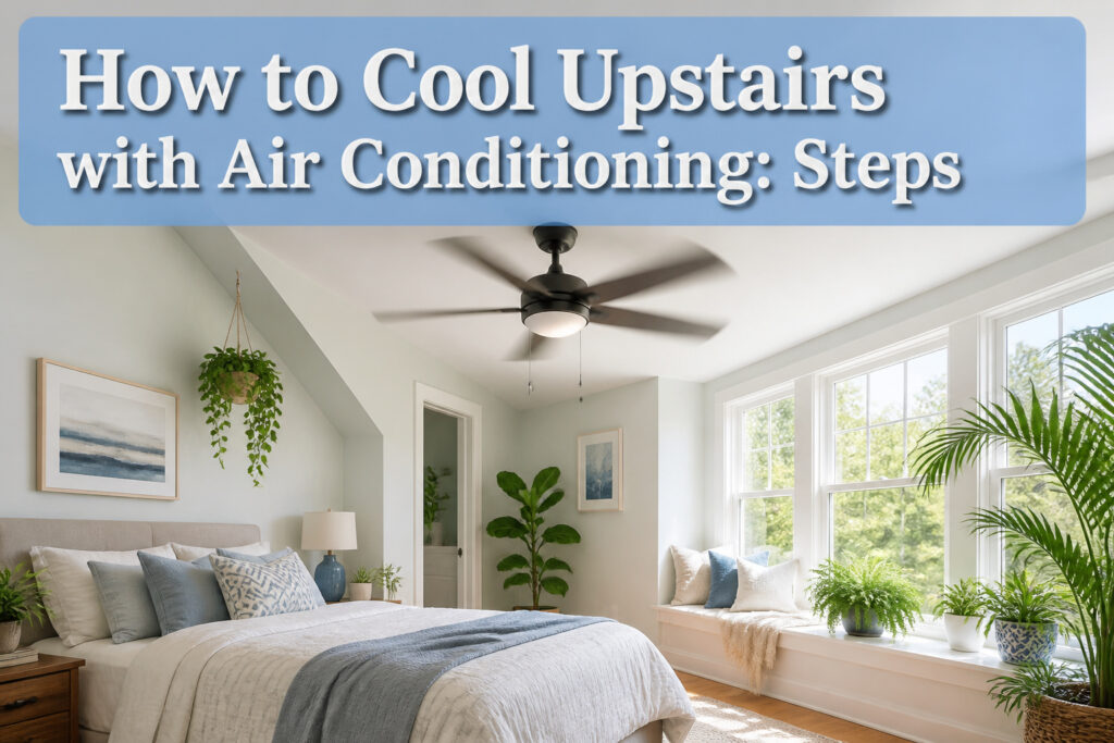 Bright upstairs room with air conditioning unit visible.