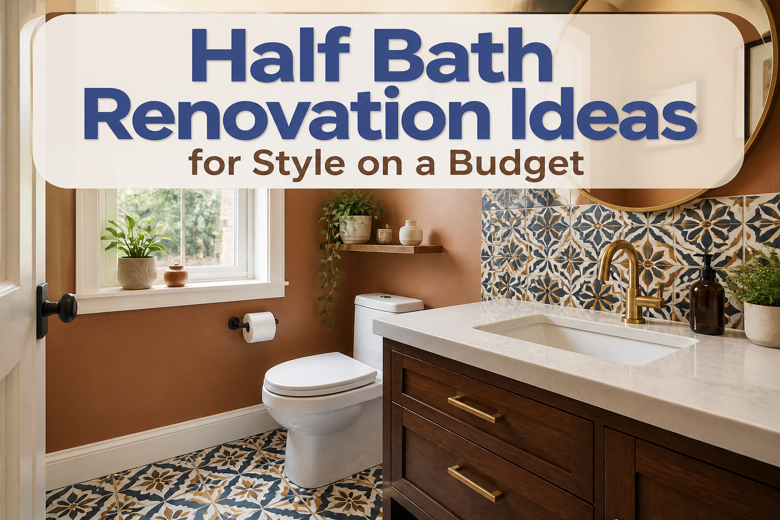 A collection of various half bath renovation ideas and styles.