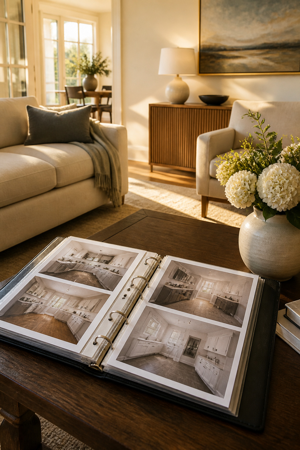 A comparison image showcasing before and after renovation results.