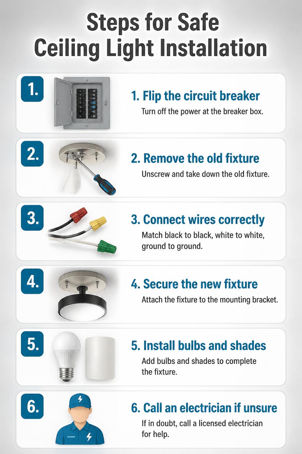 Farmhouse Kitchen Ceiling Lights: 6 Ideas for Every Style 9 Instructions for ceiling light installation.